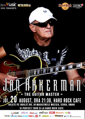 Jan Akkerman va concerta la Bucuresti la Hard Rock Cafe